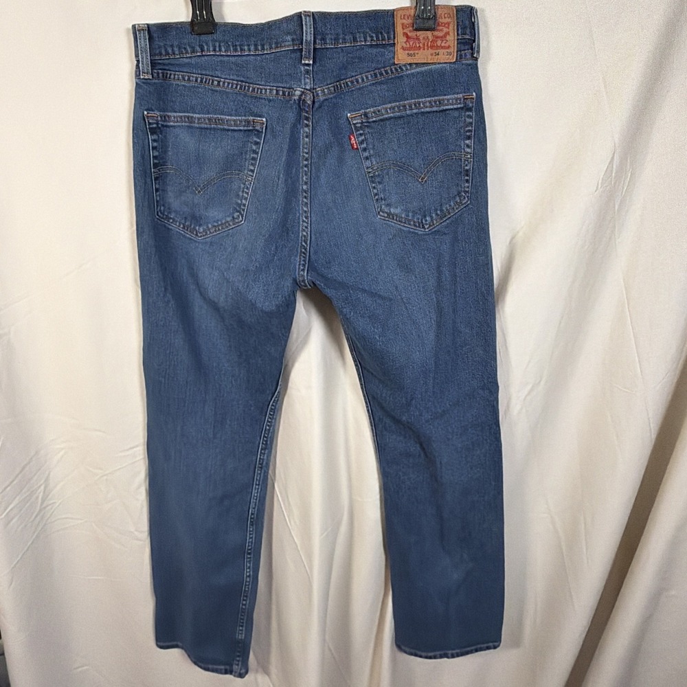 Levi's 505 Men's Jeans‎ 34x30 Blue Denim Regular Fit Straight Leg